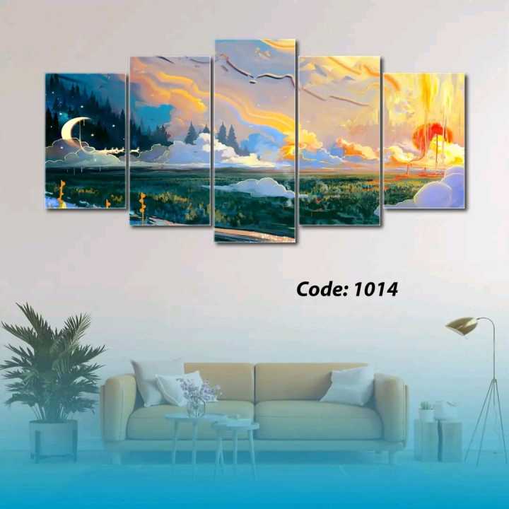 18*36 inch 5Pcs In 1 Set Wall Canvas printing | Daraz.com.bd