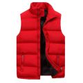 Zipper Solid Color Sleeveless Jackets For Men Winter Coat Waistcoat Body Warmer Vest Male Padded Workwear Casual Jackets Coat. 