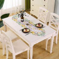 2023 New Elegant Hollow Easter Egg Art Embroidery Bed Table Runner Flag Cloth Cover Lace Tablecloth Mat Kitchen Party Decor. 