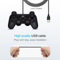 DATA FROG Vibration Joystick Wired USB PC Controller For PC Computer Laptop For WinXP/Win7/Win8/Win10 For Vista Black Gamepad.