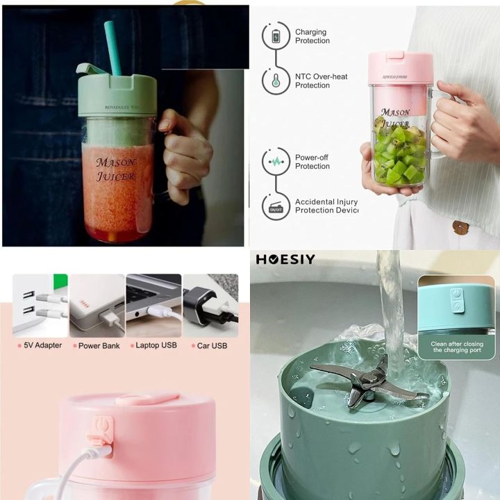 Mini Travel Juicer Blender Portable Electric Juicer Cup Fruit Juice Blende