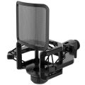 Microphone Shock Mount with Microphone Filter Windscreen,Green. 