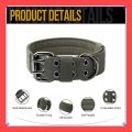 VibeVendor Pet K9 Tactical Dog Collar Adjustable Double Buckle German Shepherd Training Large Medium Dogs Accessories.