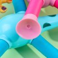 NEW Suction Cup Telescopic Tube Giraffe Toy Kids Versatile Cartoon Puzzle Luminescence LED Decompression Toys Children Birthday Party Gift. 