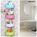 1 pcs Triangle Bath and Kitchen Corner Storage Shelf with Suction Cup Plastic Bathroom Shelves. 