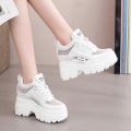 Breathable Mesh Chunky White Sneakers Women Summer 2021 Hollow Out Mesh Platform Sandals Woman Height Increased Casual Shoe 10cm House Foocus. 
