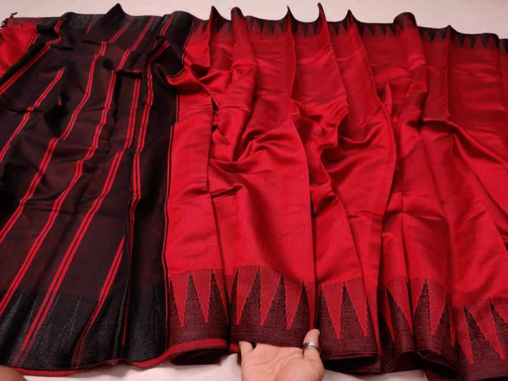 Dupiyan%20Silk%20Minar%20Pair%20Tangail%20Tant%20Saree%20For%20Women%20-%20Image%203