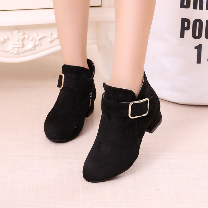 2024%20New%20Korean%20Autumn%20and%20Winter%20Fleece%20Warm%20Girl%20Boots%20Matte%20Boots%20Mid-Tube%20Heightened%20Casual%20Girls%20Martin%20Boots%20-%20Image%202