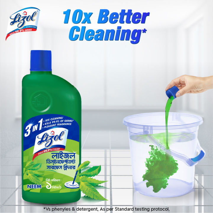 Lizol%20Disinfectant%20Floor%20&%20Surface%20Cleaner%201L%20Neem,%20Kills%2099.9%25%20Germs%20-%20Image%203