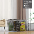 Transparent Storage Box Household Plastic Basket Large Sundries Clothes Box Snacks Toy Box Backup Storage Box. 