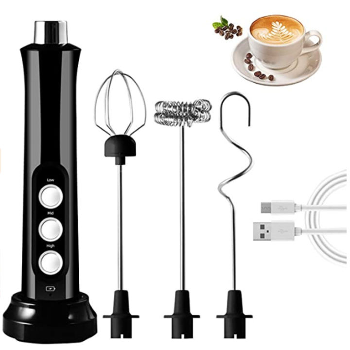 In Electric Milk Frother Rechargeable Milk Foam Maker - Main Image
