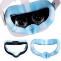 2PCS VR Silicone Cover for Quest 2 Headset Facial Cover Eyes Mask Sweat Proof Light Proof Anti-Leakage(Blue). 