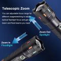 High Power Sanford Super Bright Flashlight – Slide Zoom White Laser LED Edition with 30000mah battery.