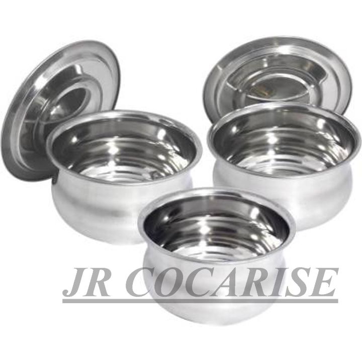 Stainless%20Steel%20Hari/Induction%20Friendly%20Hari%20Set%20with%20Lid%20/Cooking%20Mini%20Hari%20-1000%20ml%20(Steel,%20Pack%20of%203)%20-%20Image%202