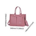 Women Canvas Bag Fashion Shoulder Bag Retro Top Handle Bag Large Capacity Crossbody Bag Simple Shopping Bag Square Commuting Bag.