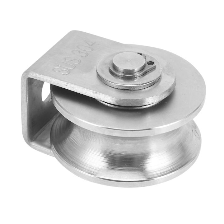 2Pcs%202%20Inch%20Roller%20Wheel%20Bearings%20U%20Groove%20Pulley%20Wheels%20Heavy%20Duty%20Grooved%20Wheel%20for%20Material%20Handling%20and%20Moving%20-%20Image%206