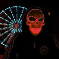 Halloween Horror Skull Mask LED Cold Light Mask LED Halloween Mask Cosplay Mask Halloween Party Decoration Luminous Skull Masks.