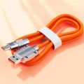Type C Data Line 120w Fast Charging 6A Ultra Fast Charging Line For Huawei Samsung Millet Bold Lengthened Silicone. 