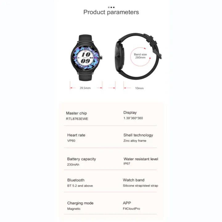 KT67%20Smart%20Watch%201.39"%20Touch%20Screen%20Fitness%20Tracker%20Smartwatch%20Answer%20Make%20Call%20Waterproof%20Smartwatch%20Sleep%20Heart%20Rate%20Monitor%20-%20Image%202