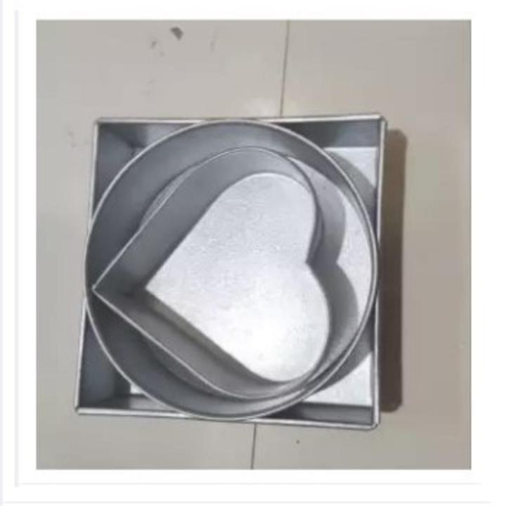 Aluminium Square 8" / Heart 5 "/ Round 7" Shape Cake Mold/ Pudding Mold Full Set