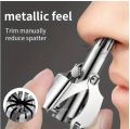 Stainless Steel Manual Men's Nose Hair Trimmer, Washable Portable Nose Hair Trimmer.