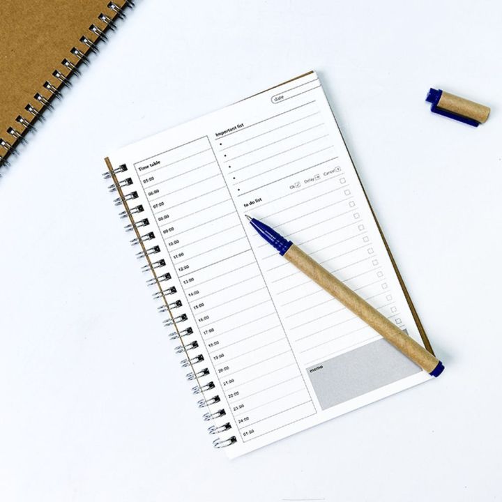 Compact%20Size%20Planner%20Notebook%20Functional%20Binding%20A5/A6%20Size%20Schedule%20Agenda%20Kraft%20Paper%20Cover%20Spiral-Bound%20Table%20Diary%20for%20Office%20Organization%20School%20Planner%20Management%20Tool%20Creative%20Journaling%20-%20Image%208