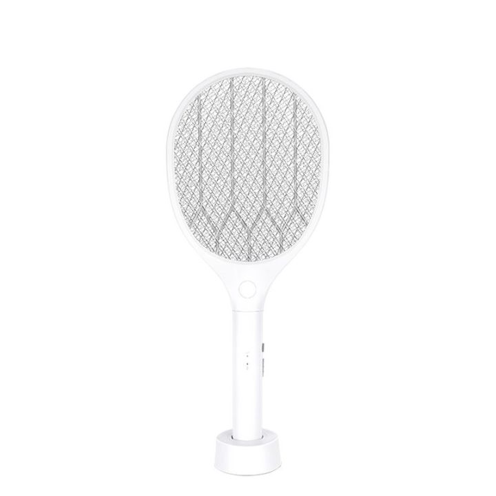 Weidasi WD-963 Mosquito Rechargeable Bat with Lure Light Insect Bugs Lamp with Stand Holder USB Charging Cable Included Multifunction Electric Swatter Li-ion Battery WD 963