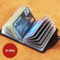 24 Bits Credit Card Holder Business Bank Card Pocket PVC Large Capacity Card Cash Storage Clip Organizer Case Wallet Cardholder. 
