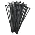 Black 10 Inch 100 Pcs Zip Ties Plastic Straps Self-locking Nylon Cable Ties. 