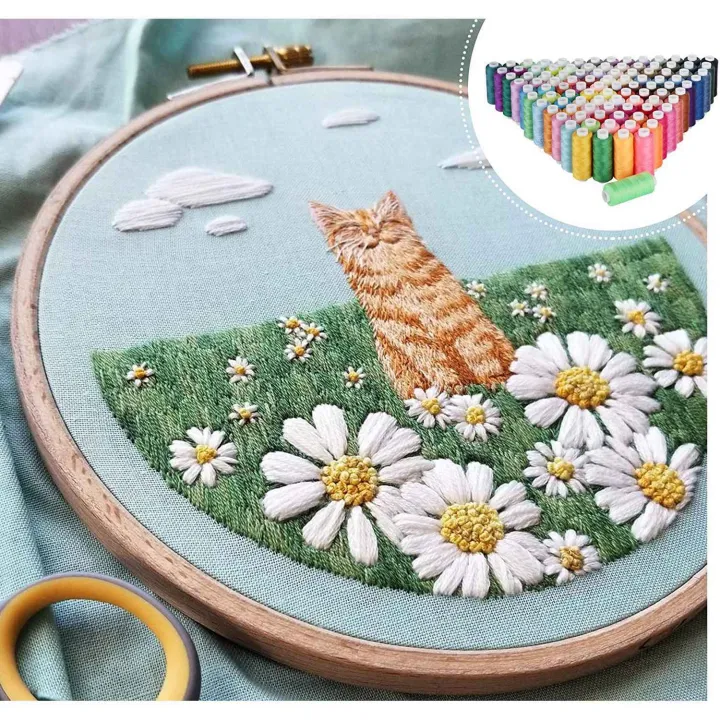 Sewing%20Thread%20Set%20100%20Colour%20250Yd%20Each%20Spool%20for%20Hand/Machine%20Sewing%20-%20Image%208