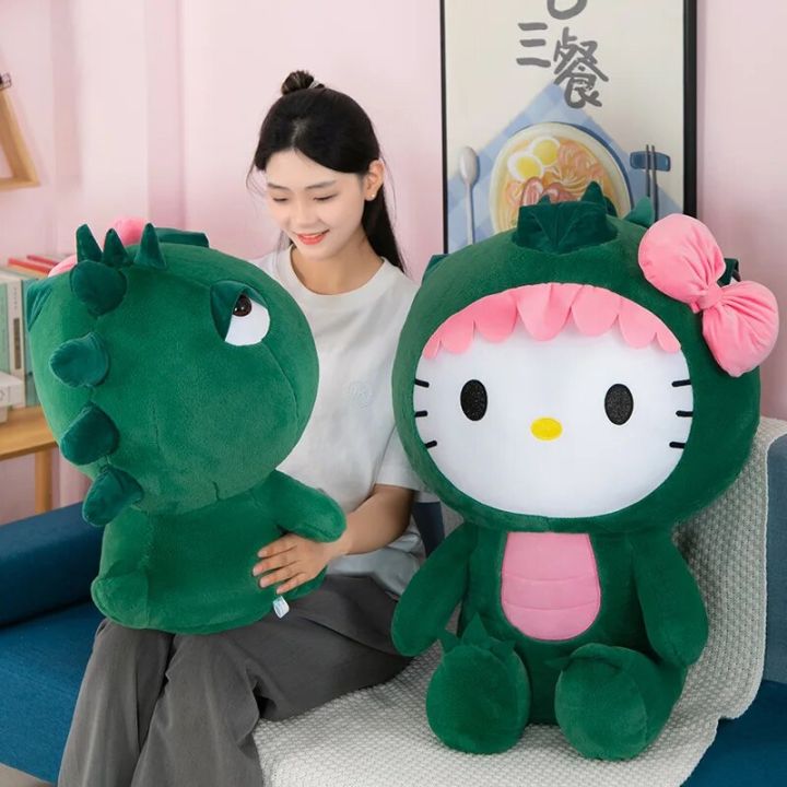 35/50/65cm%20Sanrio%20Kawaii%20Hello%20Kitty%20Dinosaur%20Plush%20Toy%20Cartoon%20Doll%20Room%20Decoration%20Sleeping%20Throw%20Pillow%20Kids%20Birthday%20Gift%20-%20Image%204