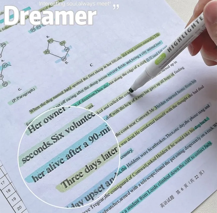5Pcs/set%20Cute%20Macaron%20Double%20Headed%20Highlighters%20Water-based%20Ink%20Planner%20Journaling%20Fluorescent%20Highlighter%20Note-taking%20Highlighters%20School%20Office%20Supplies%20-%20Image%204