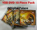 YDD Blank DVD-R 1X-16X Speed 4.7 GB/120 MIN.10 Piece Pack. 