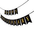 Happy Anniversary Card Banner - Elevate Your Celebration with this Stylish and Versatile Decoration - (Pack of 1 Pcs).