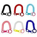 Heavy-Duty Spring Keychain Stretchy Spiral Spring Coil Retractable Coil Springs With Metal Clasp Key Chain Holder Lanyard.