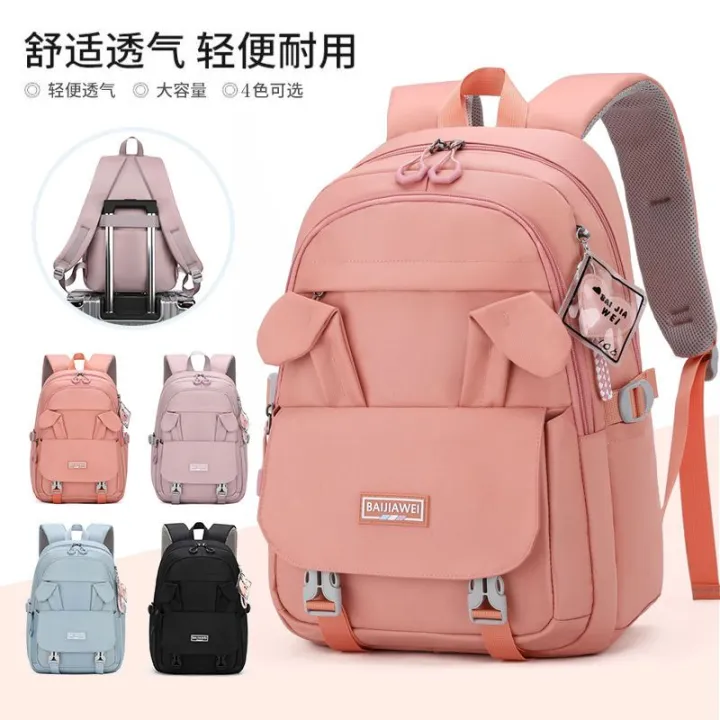 Schoolbag%20Women's%20Backpack%20Junior%20High%20School%20Girl%20Cartoon%20Korean%20High%20School%20and%20College%20Student%20Three%20to%20Grade%20Five,%20Grade%20Six%20Elementary%20School%20Studebt%20Backpack%20-%20Image%207