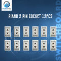 12 PCS Piano 2 Pin Socket Super Common Model.