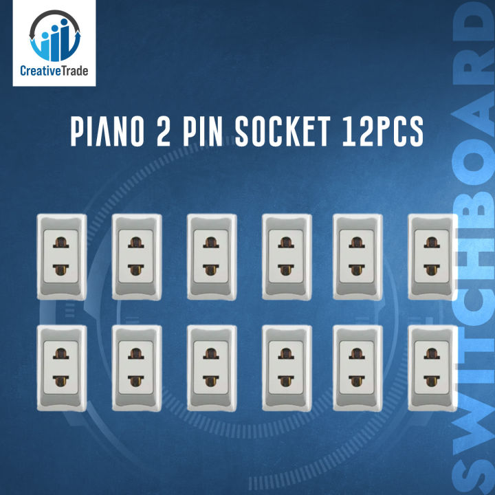 12 PCS Piano 2 Pin Socket Super Common Model