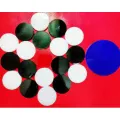 Carrom Coin with Striker (9 White & 9 Black & 1 Striker) Multicolor.
