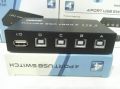 Printer Sharing Switch 4 Ports USB 2.0 Selector Switch For PC Sharing Switch Box with (2PC)-Black. 