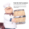 Chef Figurine Statue Toothpick Holder Cute Sculpture Rustic Retro. 