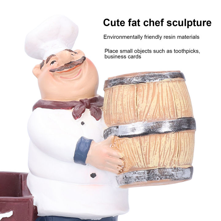Chef%20Figurine%20Statue%20Toothpick%20Holder%20Cute%20Sculpture%20Rustic%20Retro%20-%20Image%205