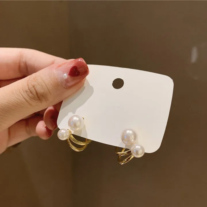 Fashion%20Elegant%20Tulip%20Stud%20Earrings%20Two%20Wearing%20Pearl%20Earrings%20Simple%20Cute%20Korean%20Jewelry%20-%20Image%204