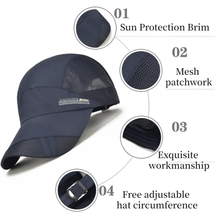 Outdoor%20sports%20Caps%20quick%20drying%20hat%20Breathable%20comfortable%20Sun%20shading%20UV%20protection%20durable%20Baseball%20net%20summer%20hat%20Women%20men%20-%20Image%203