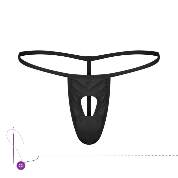 3 Pieces Men’s FrontHole Underwear Panties Without Trace T-shaped Back pants Micro Thongs Underpants Lingerie Stylish & Fashionable Seductive T-Back Panties For Mans From Shilpiana By Sewing Trendz (Red, Black, White, Blue, Golden, Silver- Free Size)