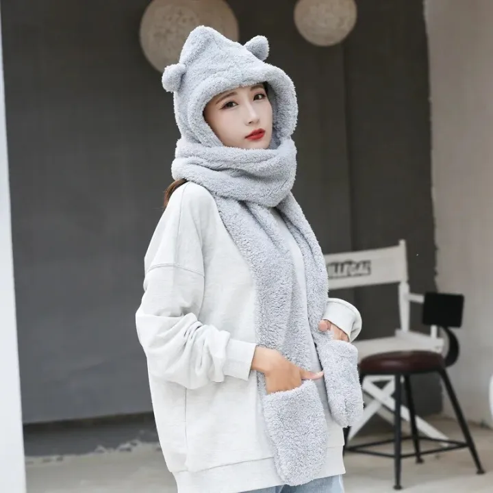 Harajuku%20Cute%20Bear%20Ear%20Scarf%20Hijab%20Hat%20Gloves%20Female%20One-piece%20Cap%20Winter%20Warm%20Plush%20Shield%20Streetwear%20Ladies%20Accessories%20-%20Image%207