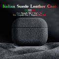 Italian Suede Leather Case For Airpods Pro 2 Luxury Artificial Leather All Inclusive Case For Airpods 3 2 1 Case Wireless Charge.