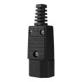 Black IEC-320 C14 Male Plug AC Power Inlet Socket Connector 250V 10A. 