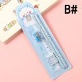 5Pcs Cute Cartoon Pencil Set Sharpener Eraser Ruler Set Gift for Kids School Office Writing Supplies Stationery. 