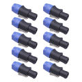 20/10pcs Speaker Connectors 4 Pole 4 Pin Male Audio Cable Adapter Speakon ABS Shell Jack Accessories Ohm Plug For Neutrik NL4FC. 
